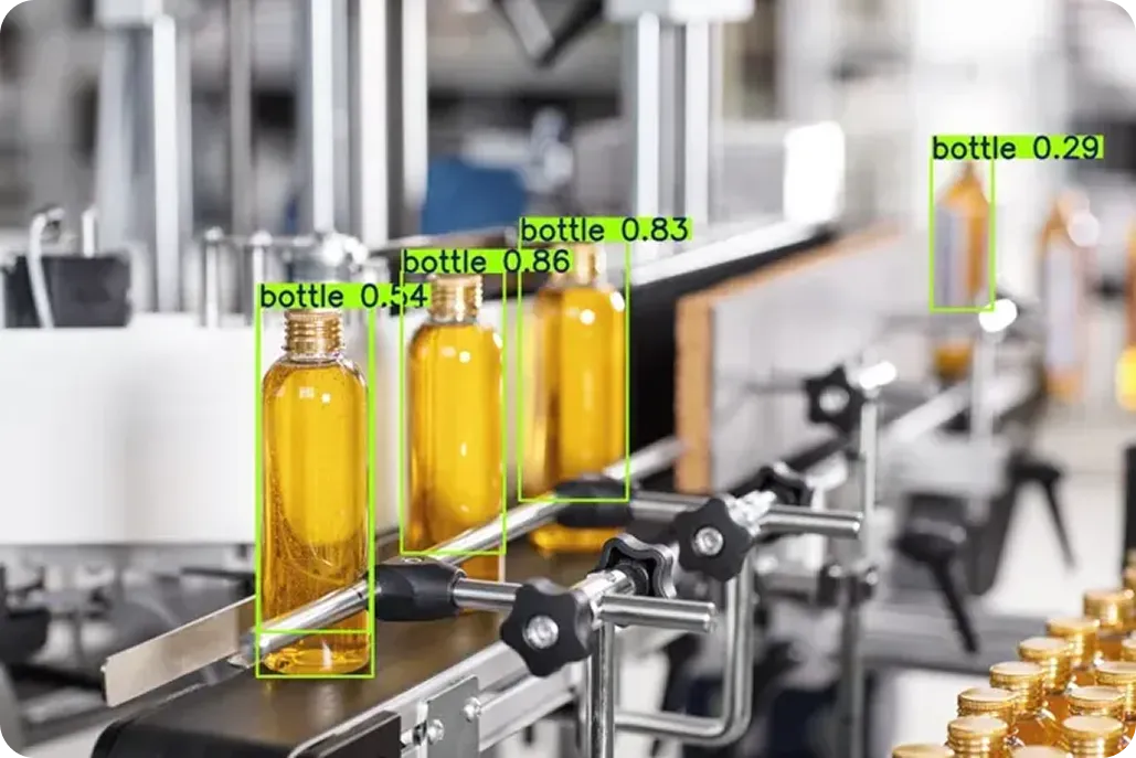 Spectra being used to detect bottles
