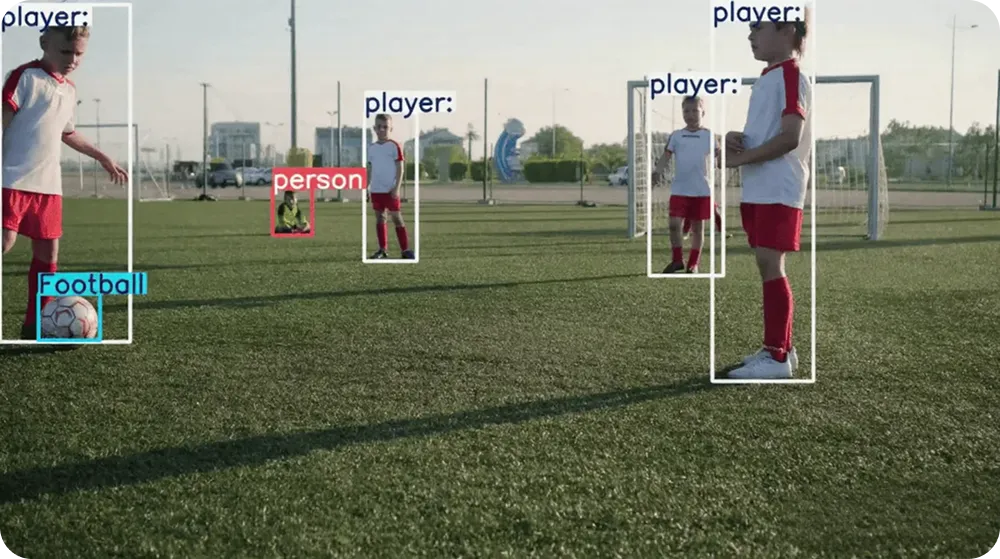 Player detection on a soccer field